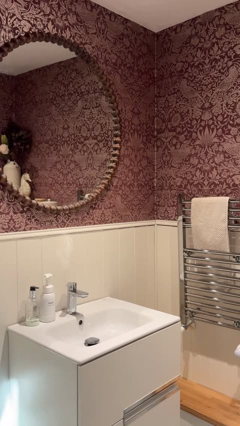 Instagram post by @the_robinsonfamily_abode for Wickes. Caption reads: ad downstairs loo reveal ✨✨ @wickes

I have been....