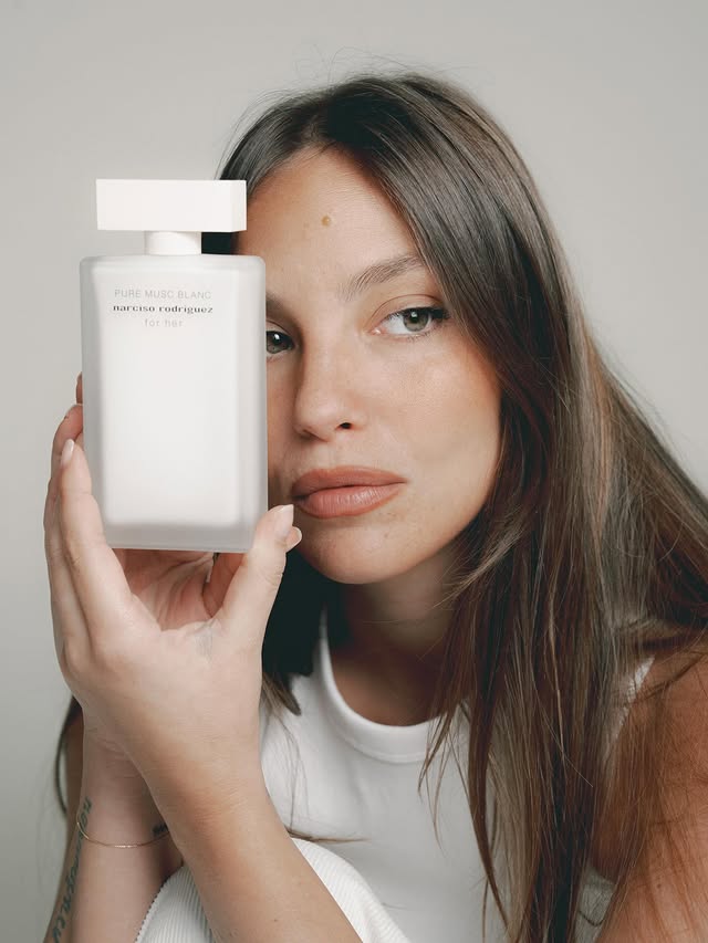 Instagram post by @martina.cabassi for narciso rodriguez. Caption reads: #adv In anteprima esclusiva da @sephoraitalia A....
