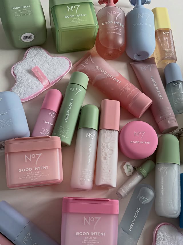 Instagram post by @neutralseverything for No7. Caption reads: #AD | When your @no7uk Good Intent collection is....