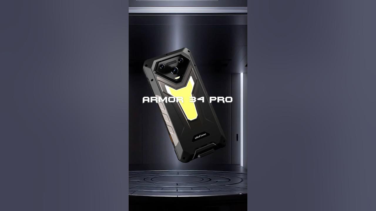 YouTube post by @Ulefone for Ulefone. Caption reads: Ulefone Armor 34 Pro, Projector Phone with [...].