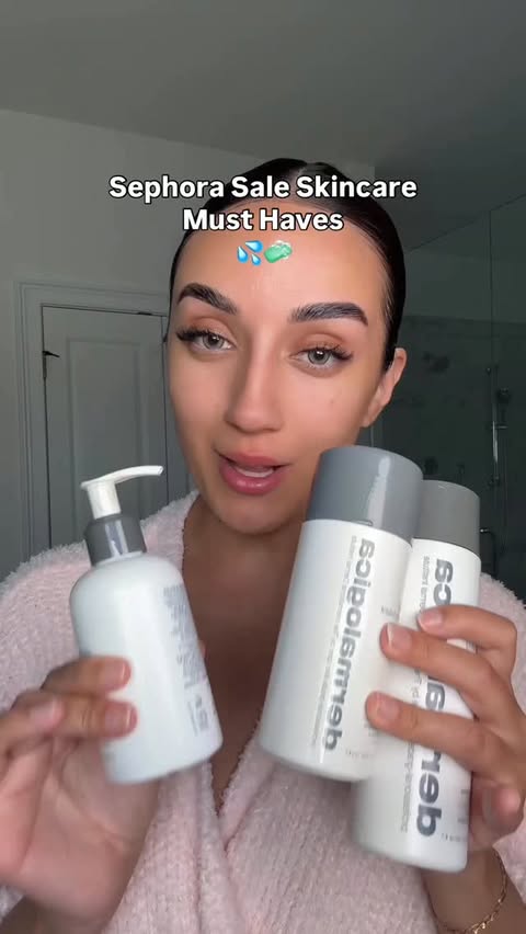 Instagram post by @youngcouture_ for dermalogica. Caption reads: [...] Sale skincare must haves 💦🧼 ft....