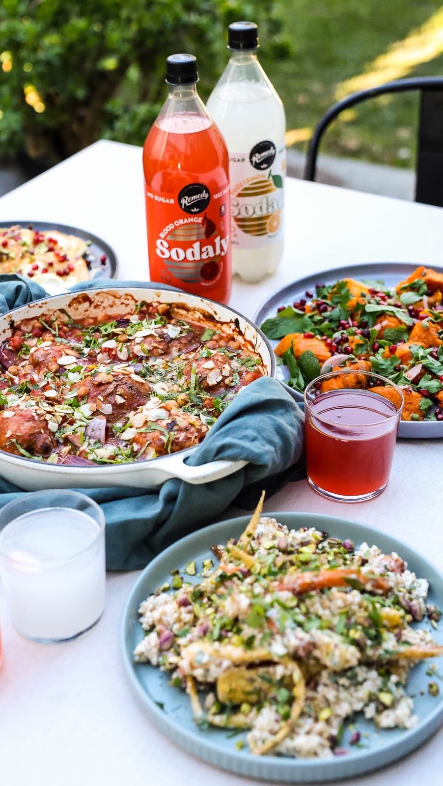 Instagram post by @brownpapernutrition for Remedy Drinks. Caption reads: Hosting at home is one of my favourite ways to....