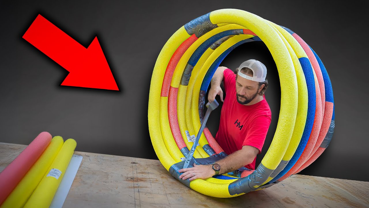 YouTube post by @HAXMAN for Drink LMNT. Caption reads: Everyone Will Be Saving Pool Noodles When They See....