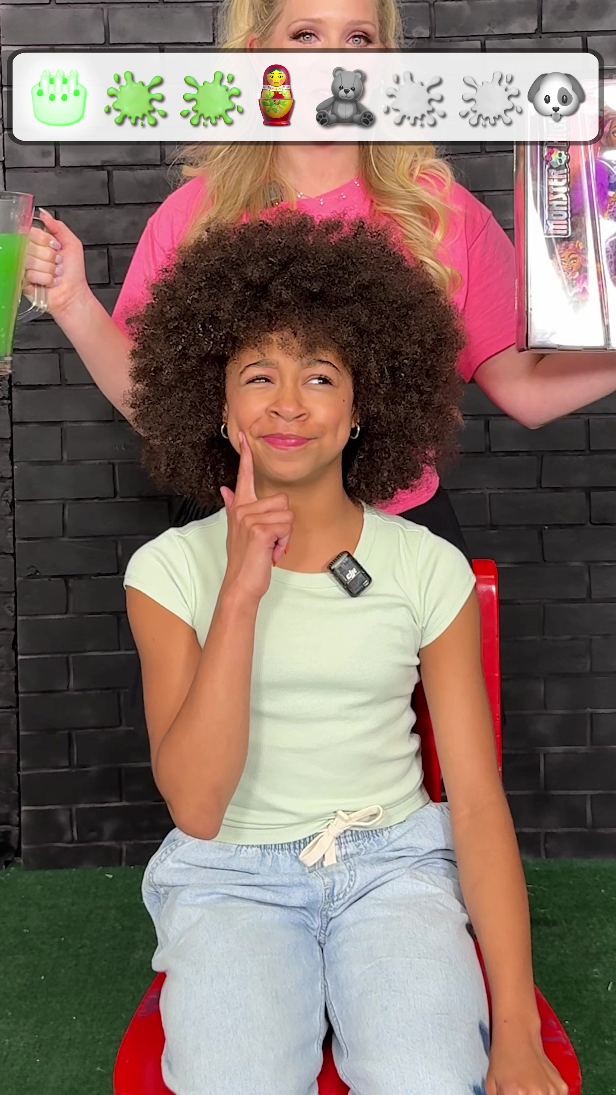 TikTok post by @brianna for Monster High. Caption reads: [...] make it without getting slimed?? #ad....