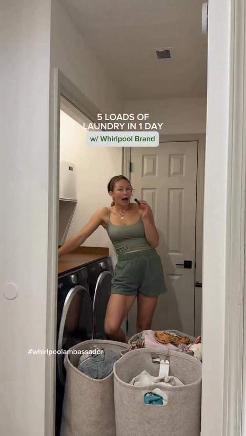 Instagram post by @brie_matthews for Whirlpool. Caption reads: [...] in one day? I feel like superwoman!....