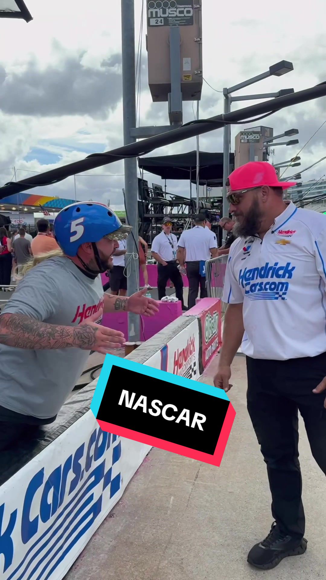 TikTok post by @danethegreatt for NASCAR. Caption reads: We got a race to win GUUYS!  😂🏁 @nascar #nascar....