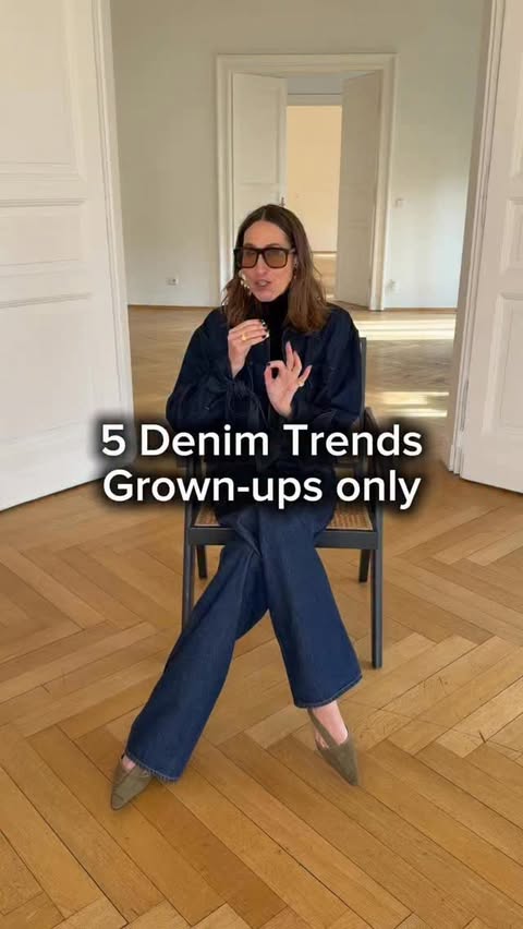 Instagram post by @nettiweber for AGOLDE. Caption reads: How to wear Jeans as a grownup woman and NOT look....