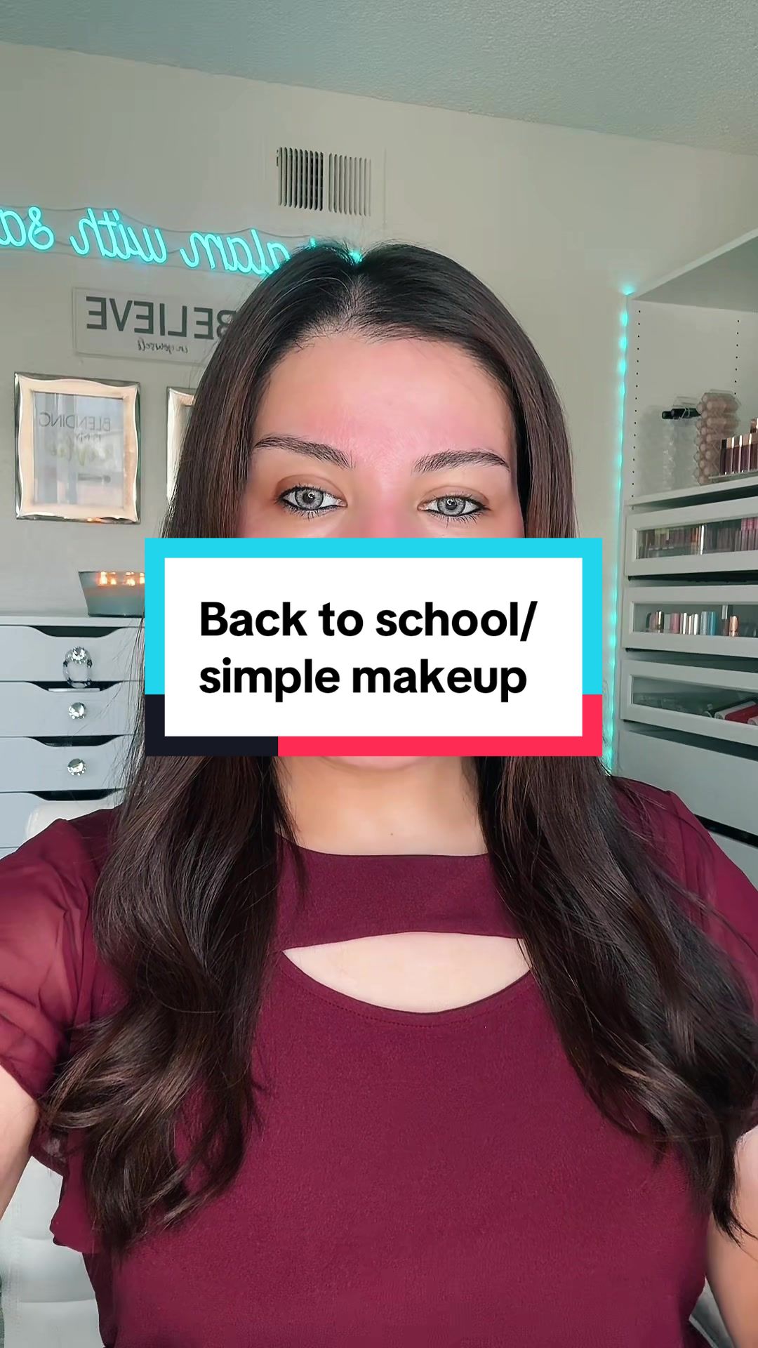 TikTok post by @get_glam_with_sadaf for Tower 28 Beauty. Caption reads: [...] @Beauty of Joseon @Kosas @Tower 28 Beauty.