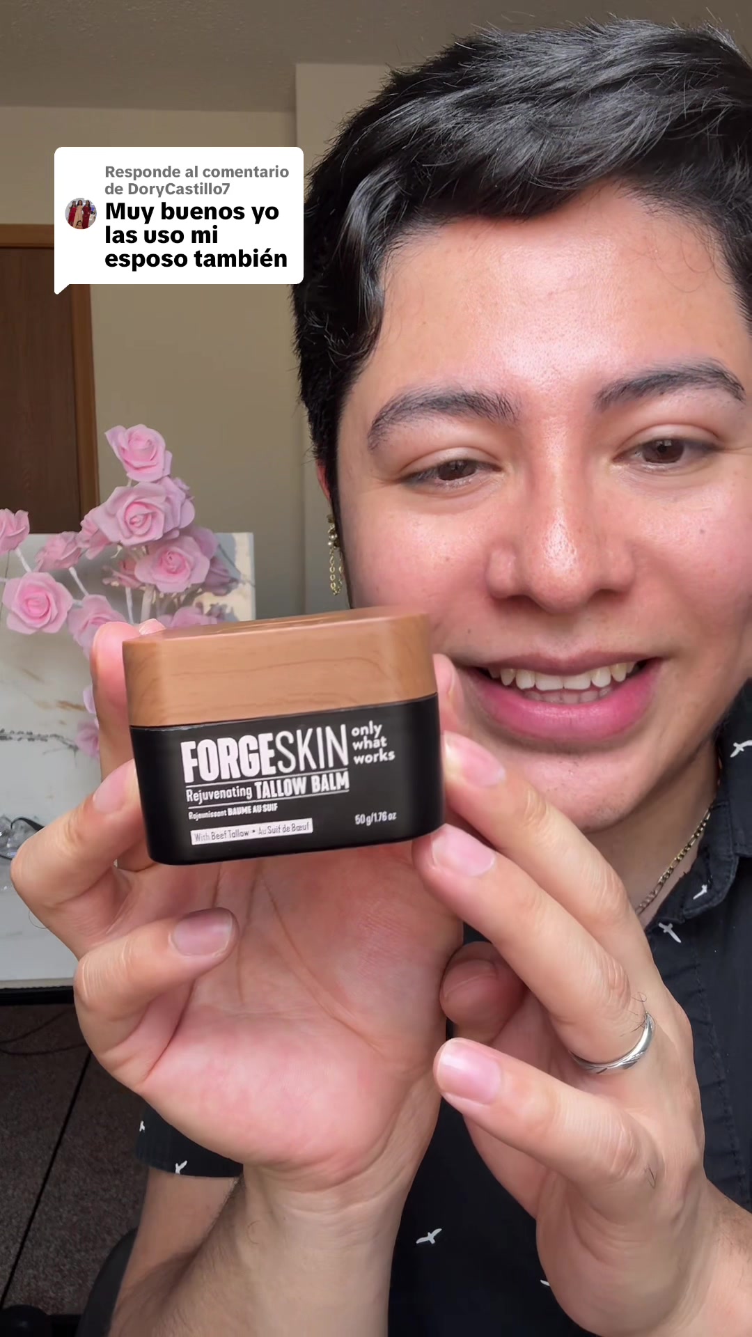 TikTok post by @jeysong1596 for Forge Skin. Caption reads: Respuesta a @DoryCastillo7 FORGE SKIN Wrinkle....