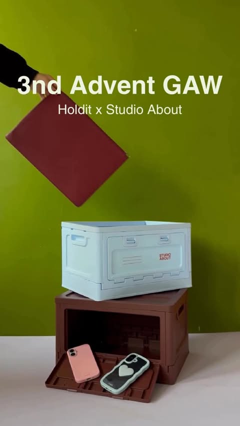 Instagram post by @studio__about for Holdit. Caption reads: 3rd Advent Giveaway 🎄 For 3rd Advent,....
