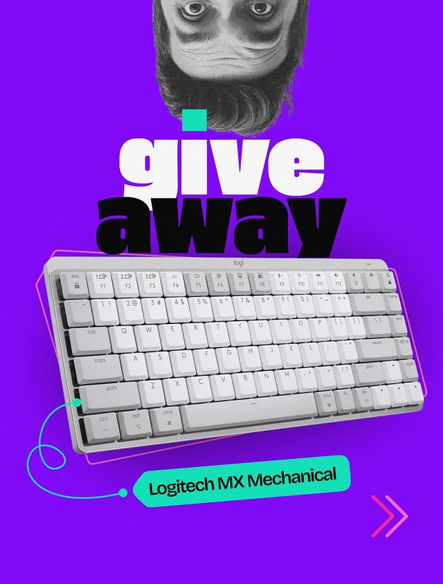 Instagram post by an influencer for Logitech. Caption reads: We’re giving away a Logitech MX Mechanical. Yes,....