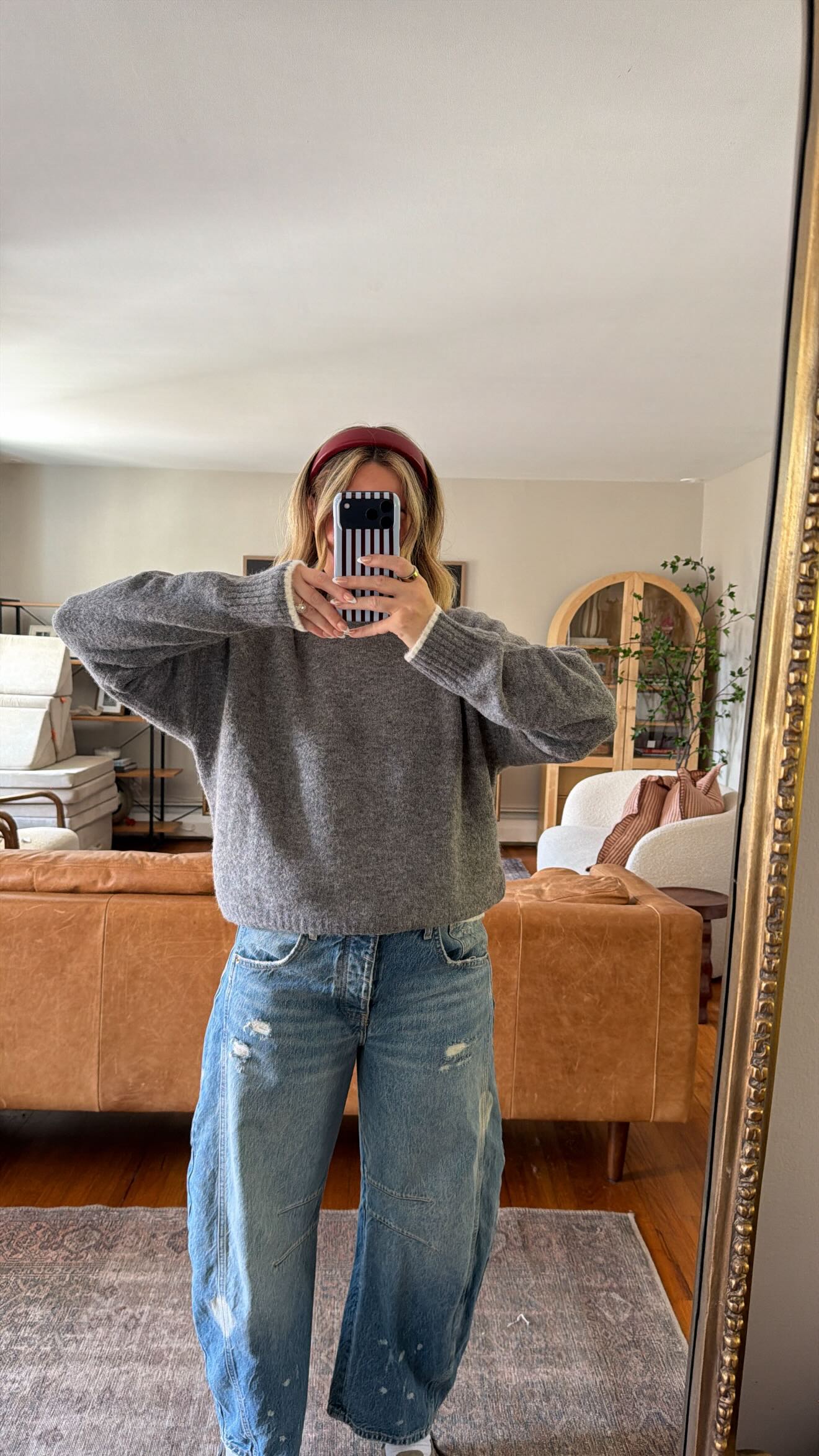 Instagram post by @lindseystackhouse_ for Madewell. Caption reads: Easy fall outfits inspo with Birkenstocks day 2....