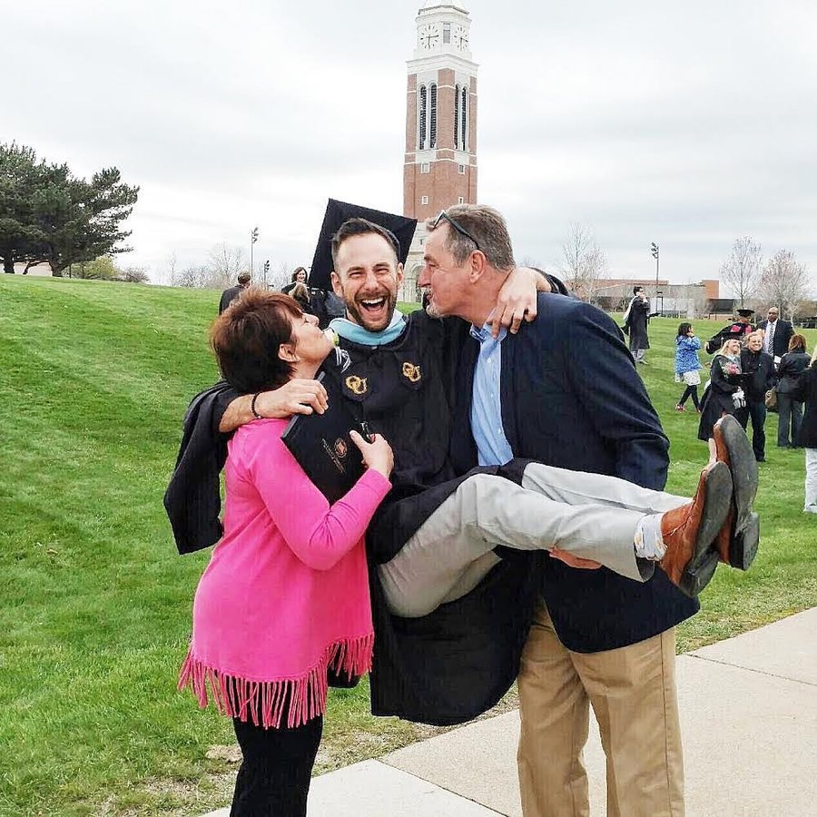 Instagram post by @joe_dombrowski for TIAA. Caption reads: Having these two difference makers (my mom and....