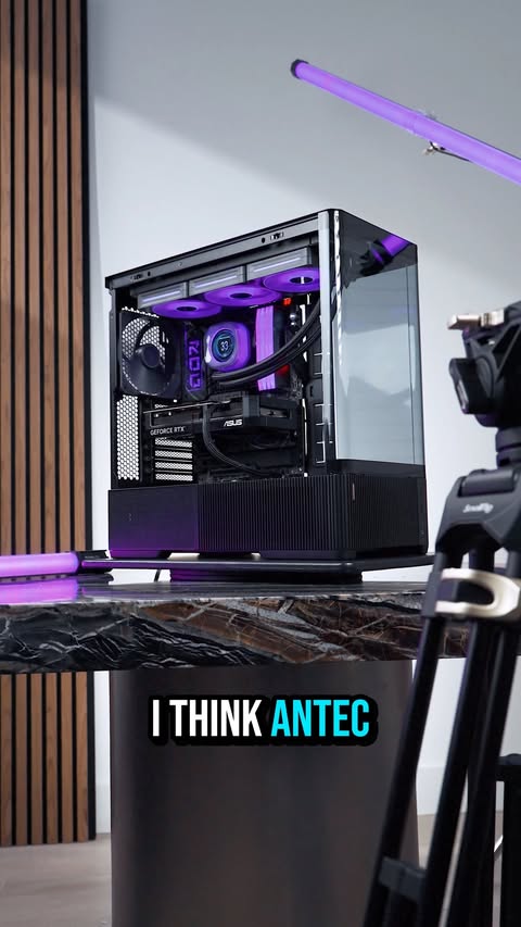 Instagram post by @tristintalkstech for CORSAIR. Caption reads: [...] HERO -GPU: Asus DUAL RTX 5070 -AIO: @corsair....