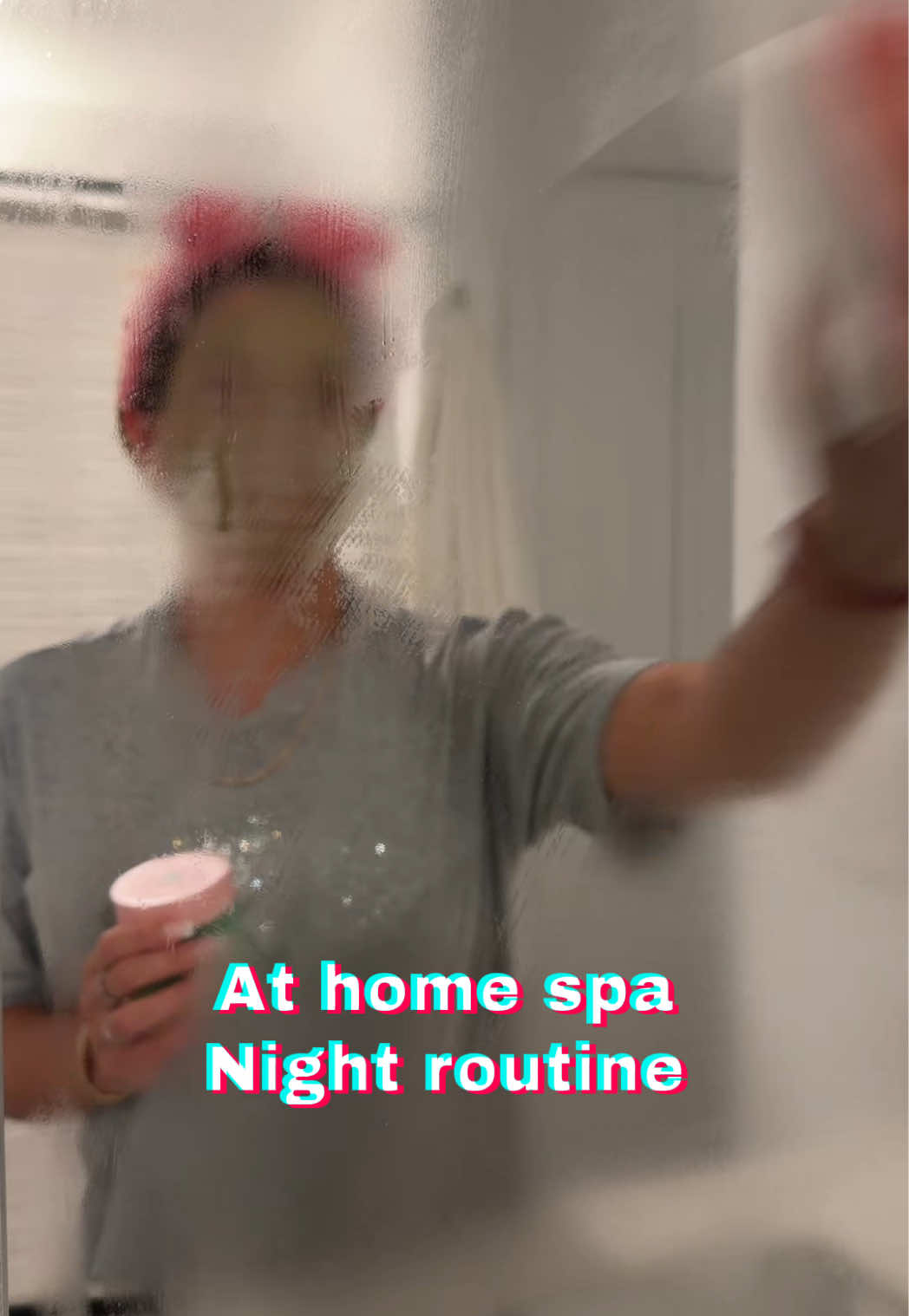 TikTok post by @christian_and_maria for Knemo Beauty. Caption reads: At home Korean spa routine! #AD #matcha #kbeauty....