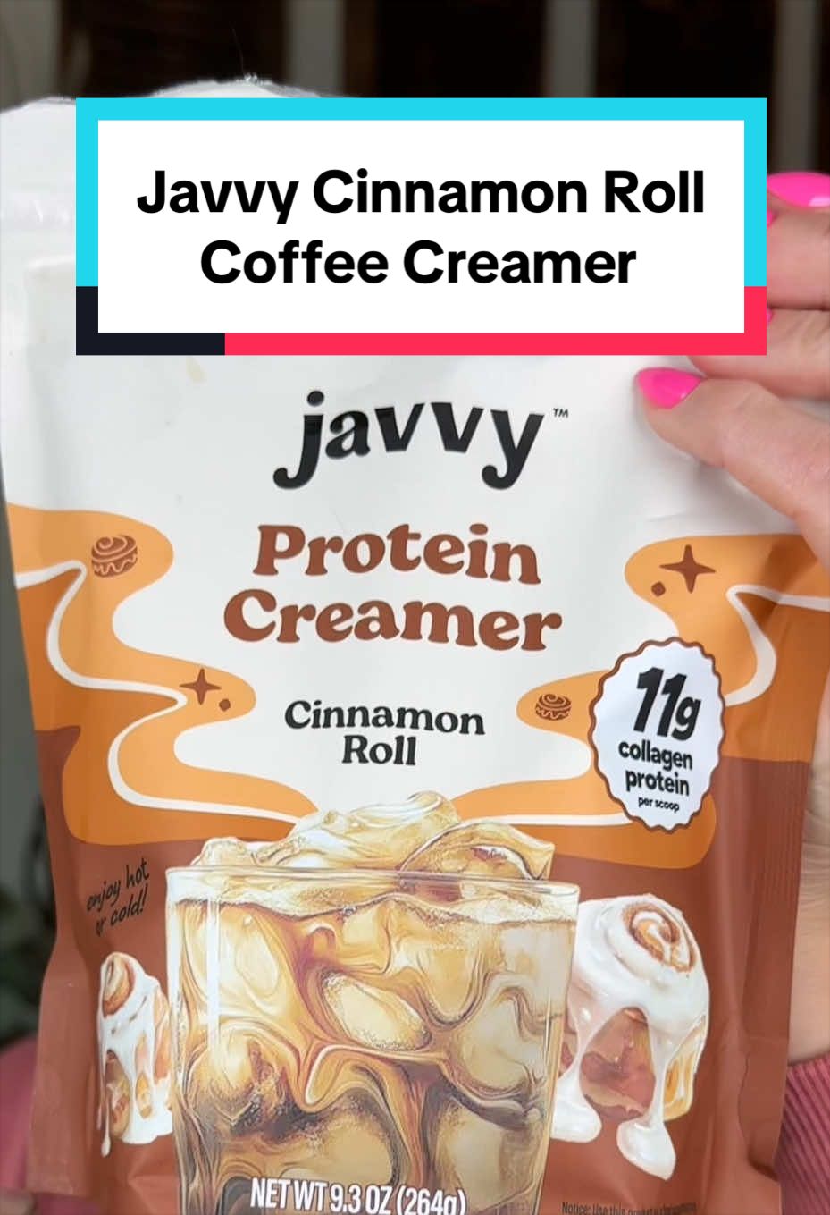 TikTok post by an influencer for Javy Coffee. Caption reads: Replying to @Amy Doodle 💫 The upgrade my coffee....