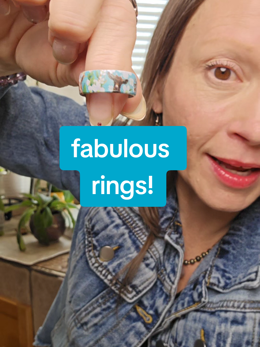 TikTok post by @amberdonnelly44 for Groove Life. Caption reads: These are so cute! @Groove Life #stackablerings....