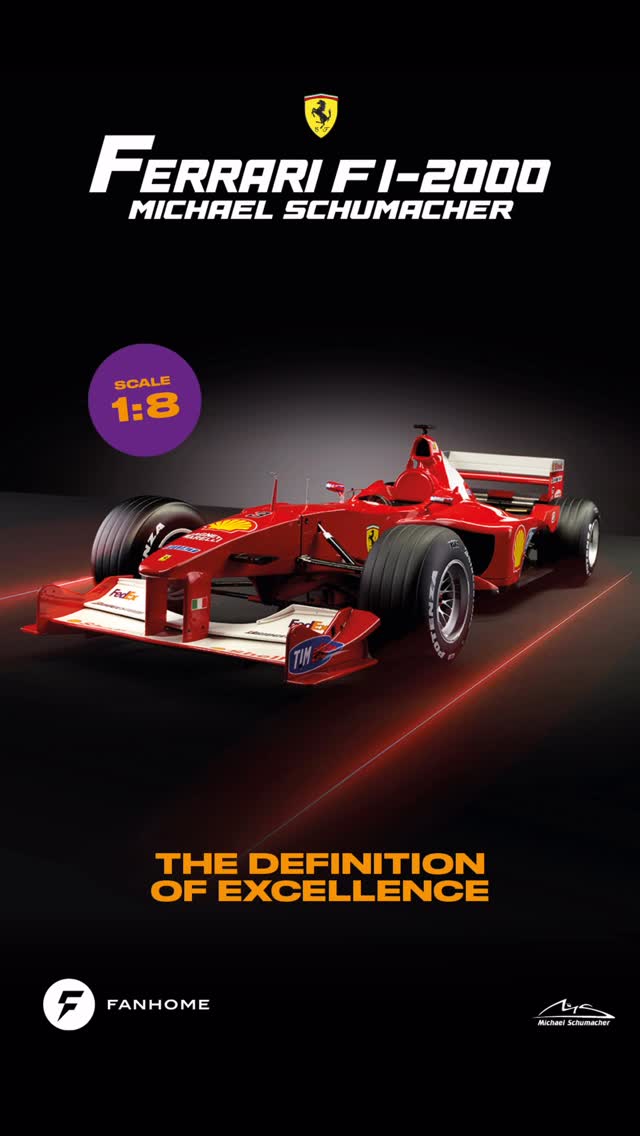 Instagram post by @uncertifiedfernando for Fanhome. Caption reads: This is the F1 Ferrari 2000 Schumacher! #Fanhome....