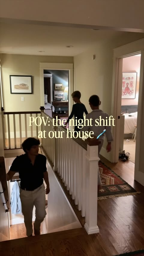 Instagram post by @pjandthomas for Frida Baby. Caption reads: The night shift at our house is one of the coziest....