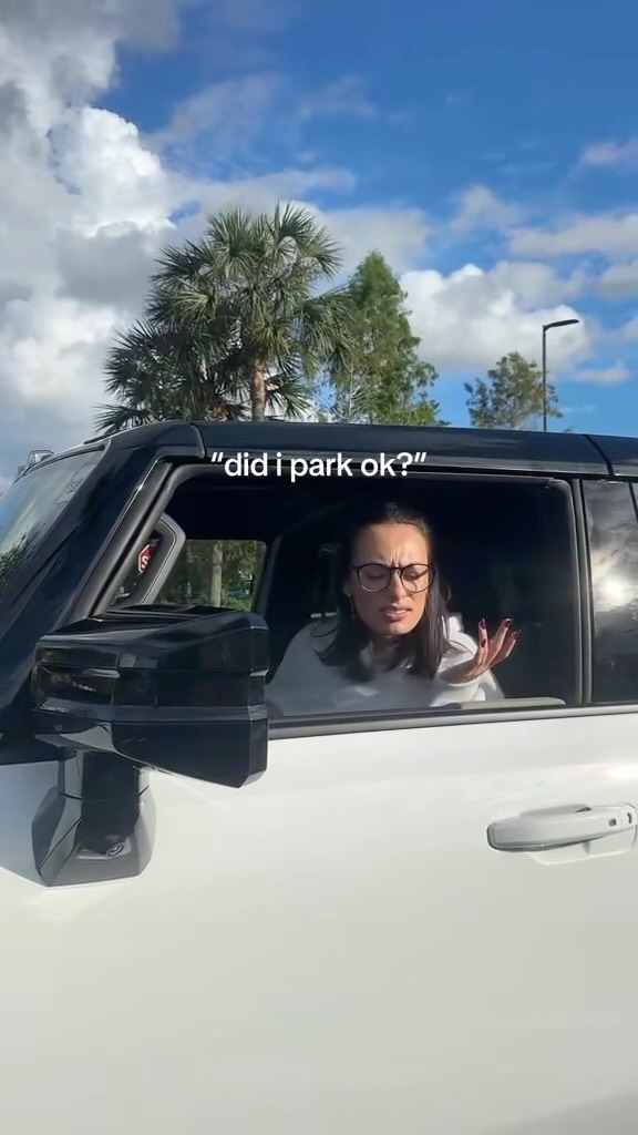 Instagram post by @mafeanzures for GMC. Caption reads: getting use to this… @gmc 

#fyp #GMCHummerEV #pov....