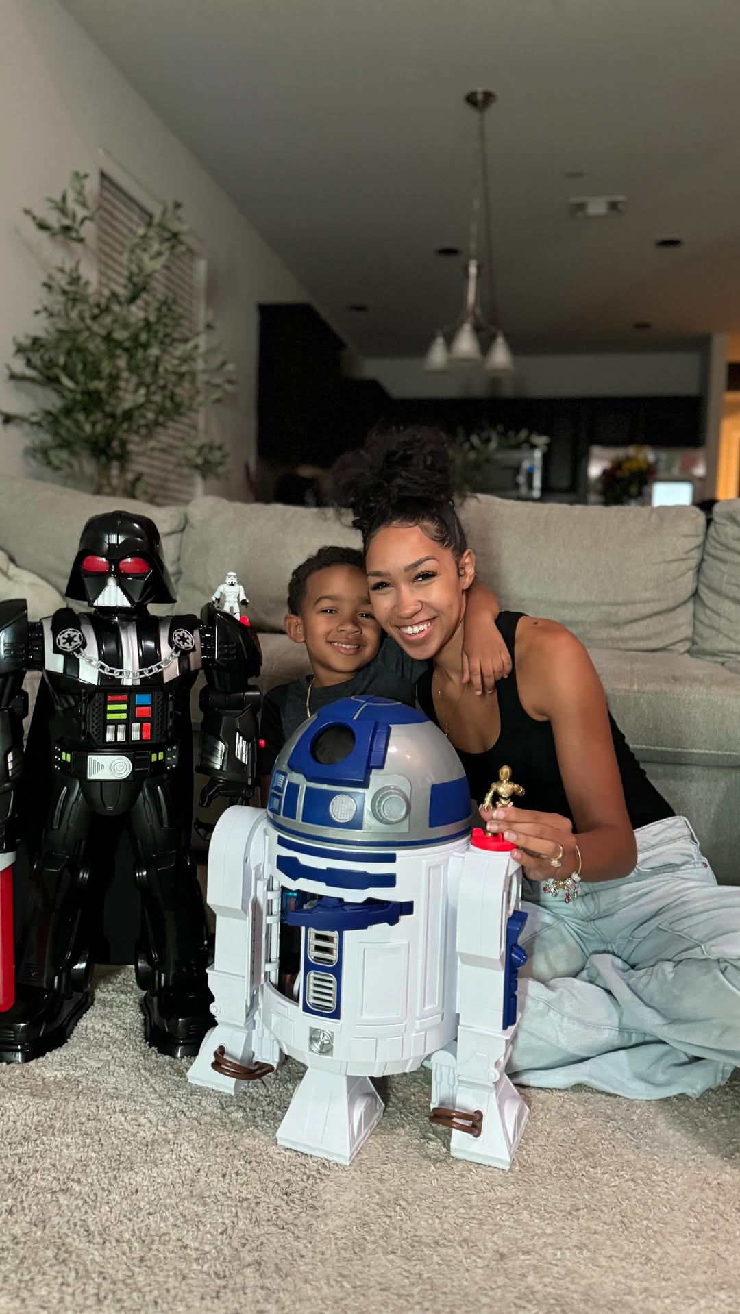 Instagram post by @jaylabrenae for Fisher-Price. Caption reads: I don’t know who loves the Imaginext Darth Vader....