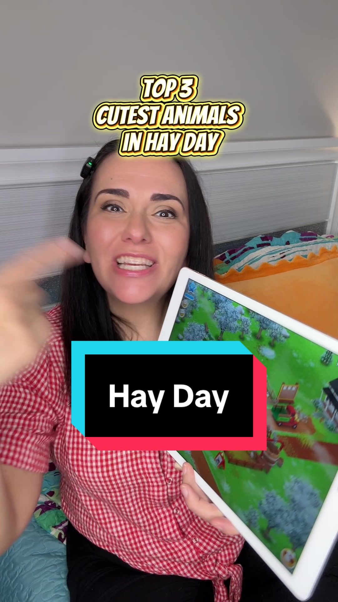 TikTok post by @macaboyadventures for Supercell. Caption reads: Top 3 cutest animals in @Hay Day . Love to relax....