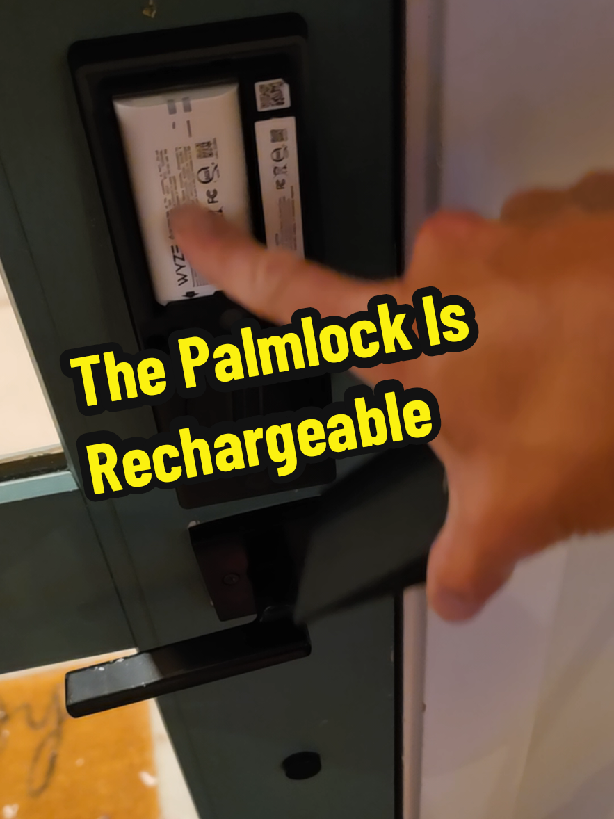 TikTok post by an influencer for Wyze. Caption reads: Replying to @guerohl0 The WYZE PALMLOCK is....