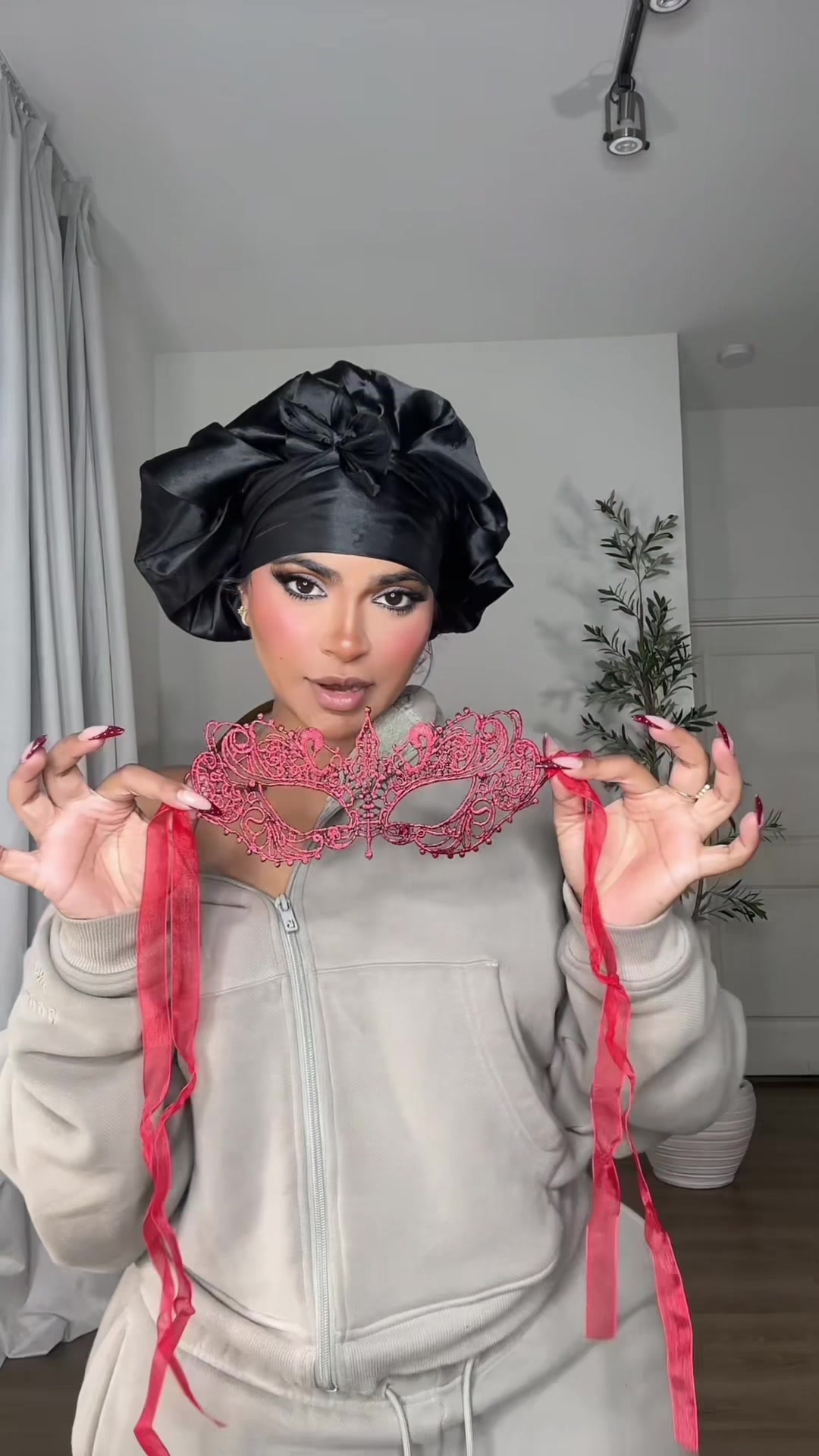 TikTok post by @kikirajxo for ShopAKIRA. Caption reads: Living my Vampire Diaries dream🎭 dress from....