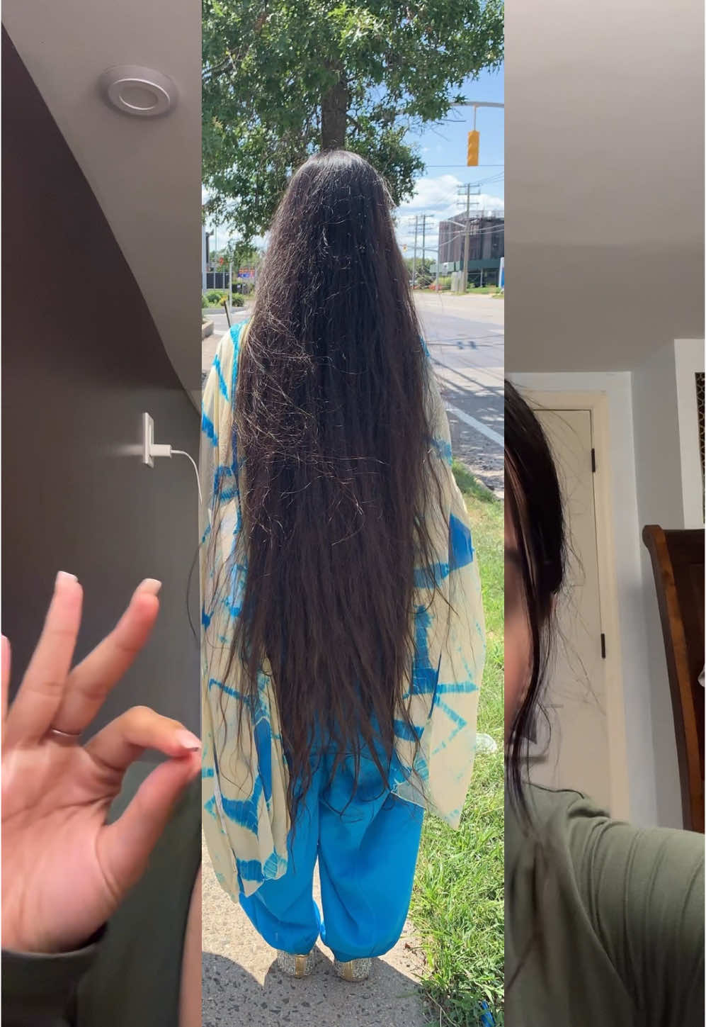 TikTok post by @multaniyandikudi for Israel Police (Arabic). Caption reads: On my hair care journey 🎀 Thank you! @AG Care....