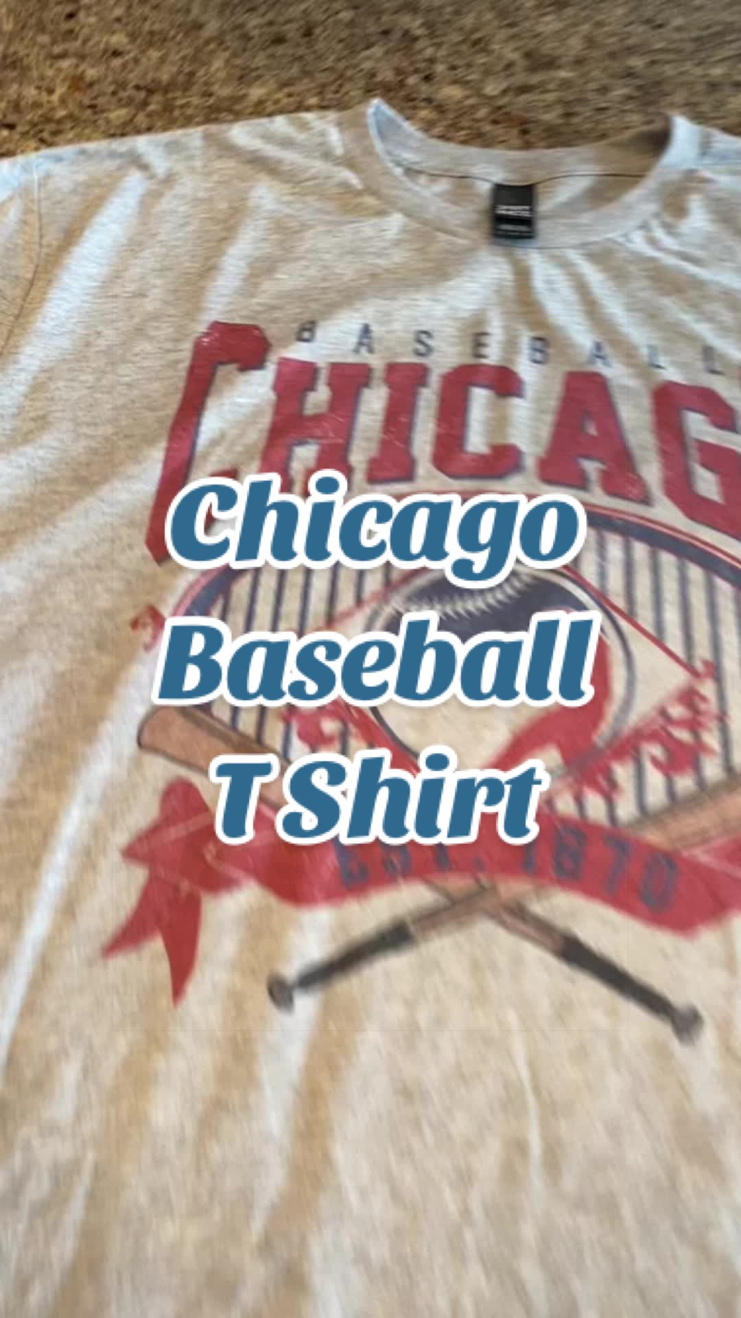 TikTok post by @mama5.finds for PartyOnShop. Caption reads: [...] #baseballtshirt #chicagobaseballshirt....