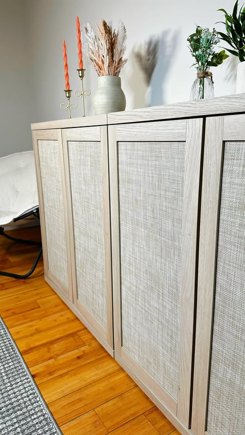 Instagram post by @americainthegizo for Sicotas. Caption reads: SICOTAS Rattan Buffet — stylish, spacious and....