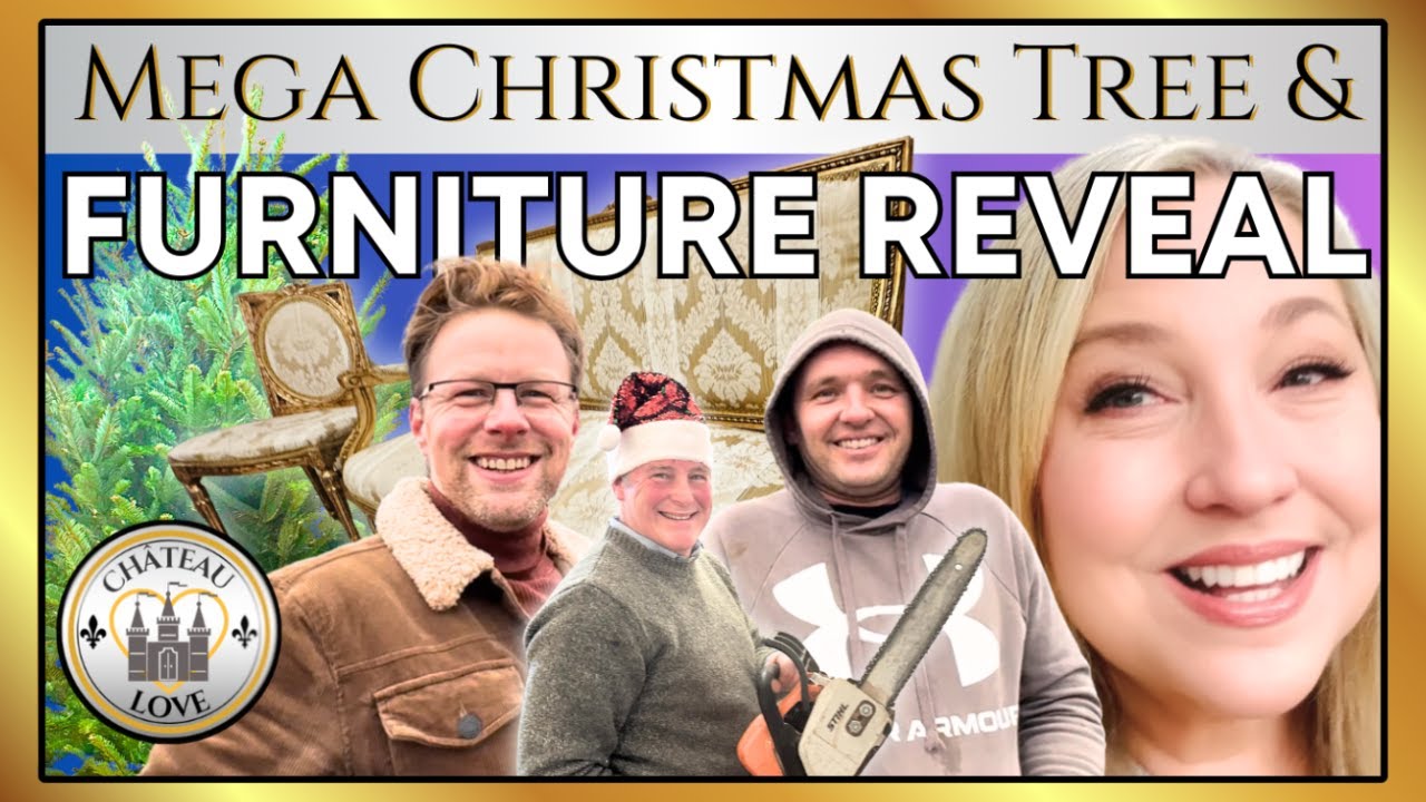 YouTube post by @ChateauLove for italki. Caption reads: 2 BIG REVEALS! LOUIS XVI Furniture, Best XMAS TREE....