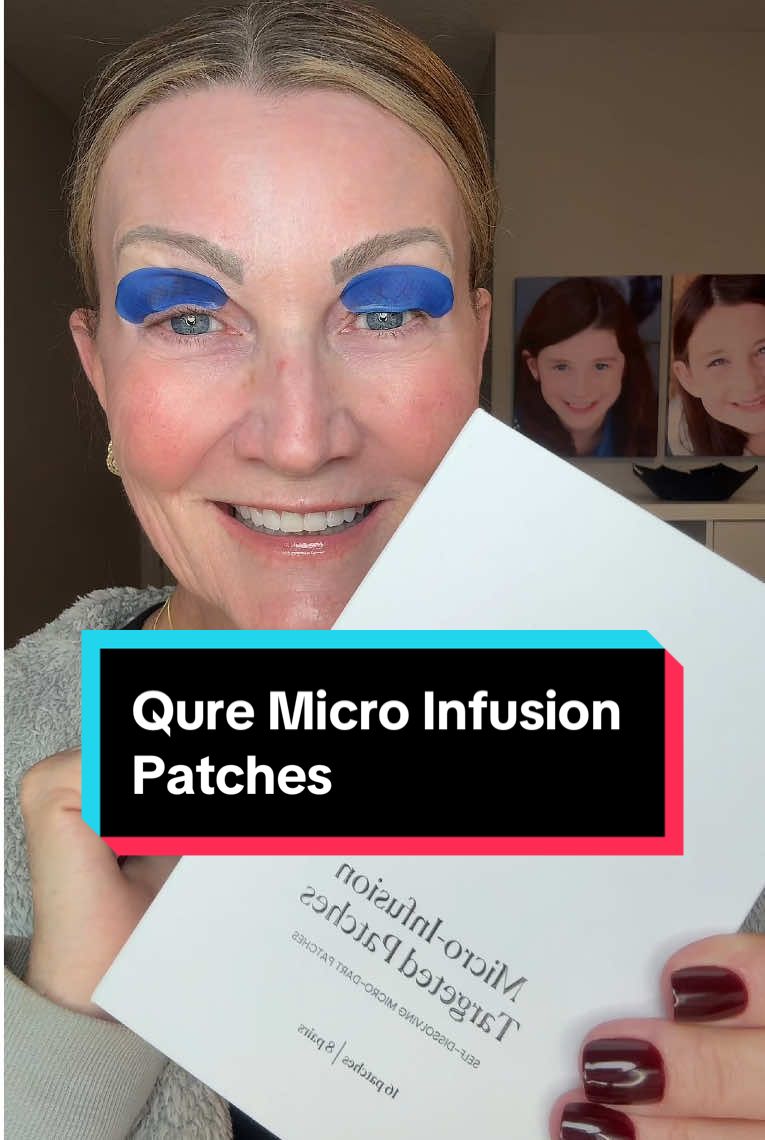 TikTok post by @trishmcbrown for Qure Skincare. Caption reads: Needles? No thanks. These melt-in micro patches....