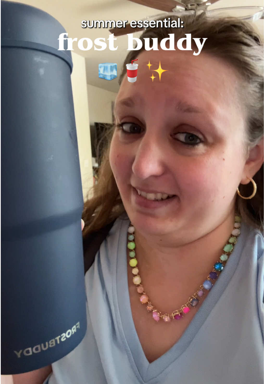 TikTok post by @jlynn1421 for Frost Buddy. Caption reads: [...] iced coffee drinker, this is a NEED🧋 @Frost....