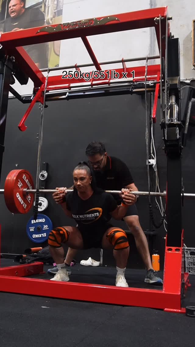 Instagram post by @lilyrileycoach for Bulk Nutrients. Caption reads: Here’s a small glimpse of this mornings squat....