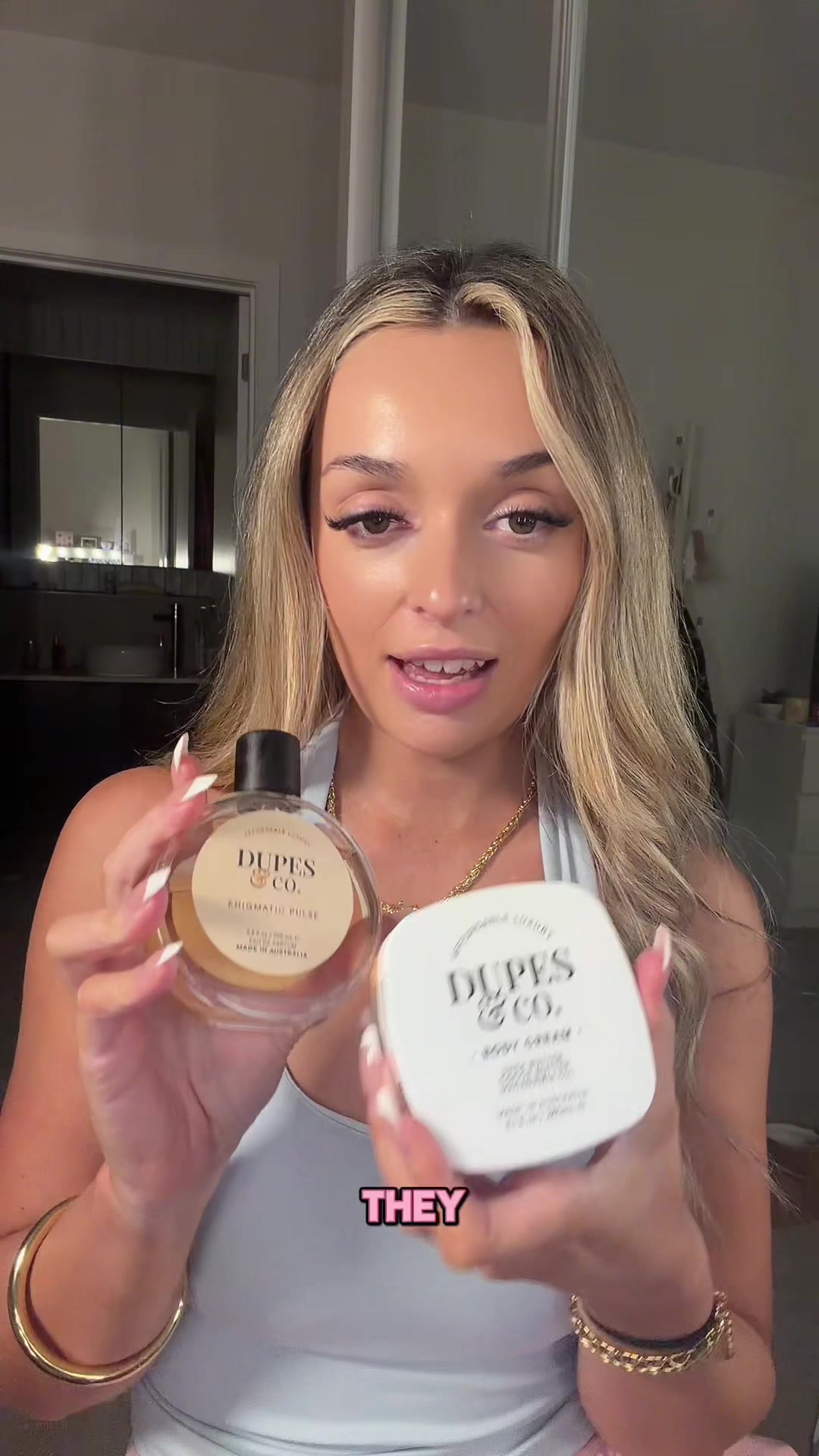 TikTok post by @chantelleslife for Dupes & Co.. Caption reads: 🚨 50% OFF is officially live 🚨 @Dupes & Co I’ve....