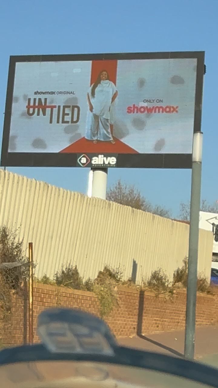 Instagram post by @relebogile for Showmax. Caption reads: [...] see your billboard!!! 

Yay!!!....