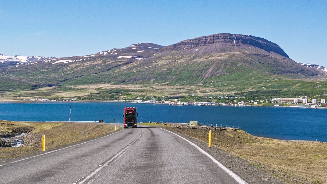 YouTube post by @DashcamRoadshow for Dehancer. Caption reads: Iceland Scenic Drive 4K | Djúpivogur to....