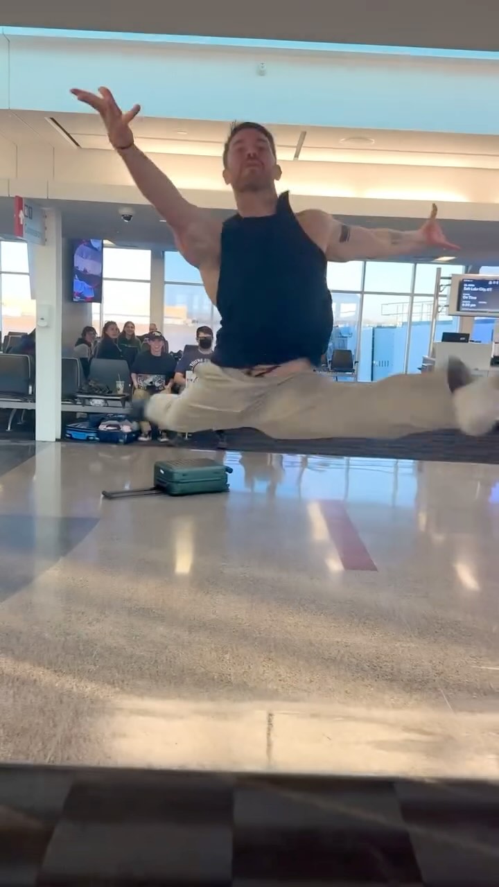 Instagram post by @blakemcgrath for American Airlines. Caption reads: THE SHOE THROW BACK HAD ME ☠️ BUT….NEW TREND....