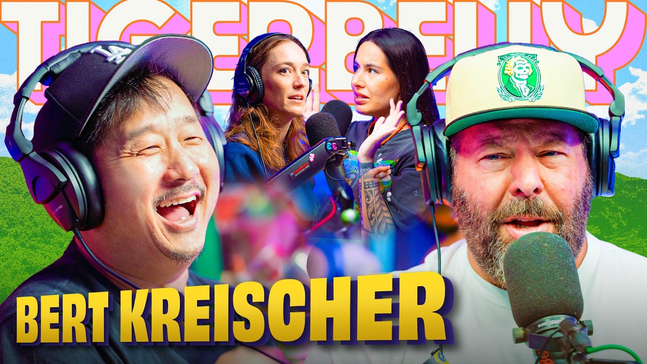 YouTube post by @TigerBelly for hims. Caption reads: Bert Kreischer & The High-Def Photo | TigerBelly....