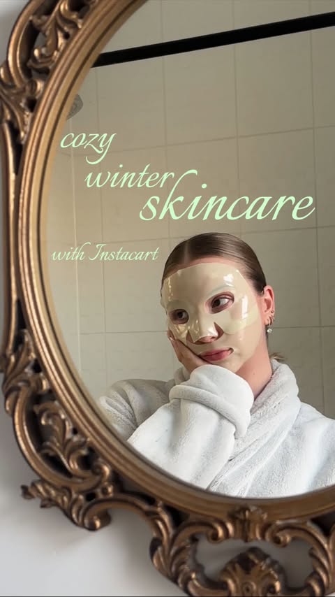 Instagram post by @skin.su for Instacart. Caption reads: [...] a few essentials ✨

ordered through....