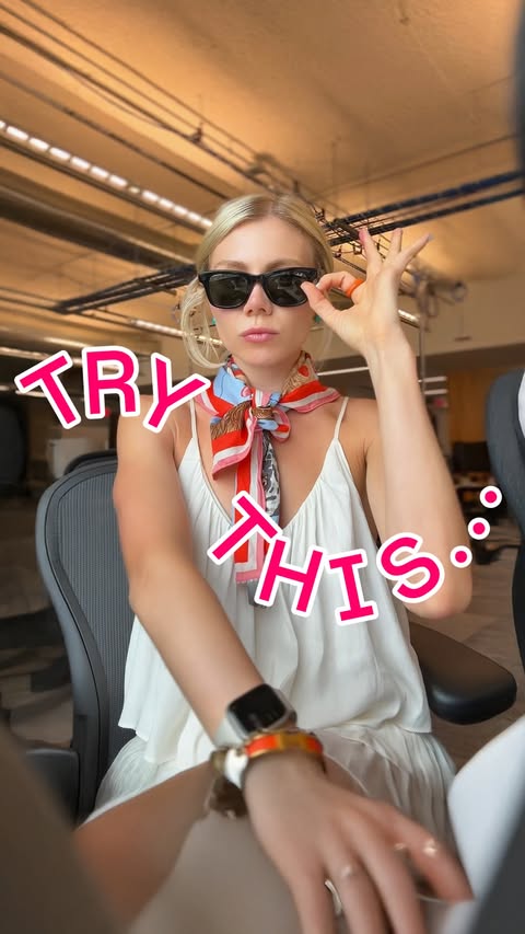 Instagram post by @ihannahwilson for Instagram for Business. Caption reads: What do you see during your workday? 🕶️🫰....