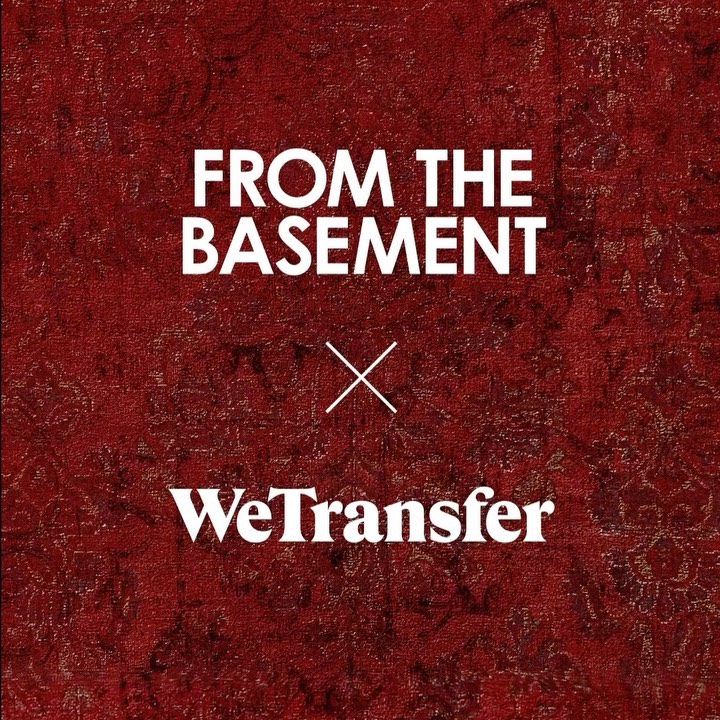Instagram post by @officialfromthebasement for WeTransfer. Caption reads: Wrapping up our @wetransfer x....