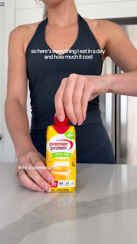 Instagram post by @itserinconfortini for Premier Protein. Caption reads: [...] and an easy way to do that is with....