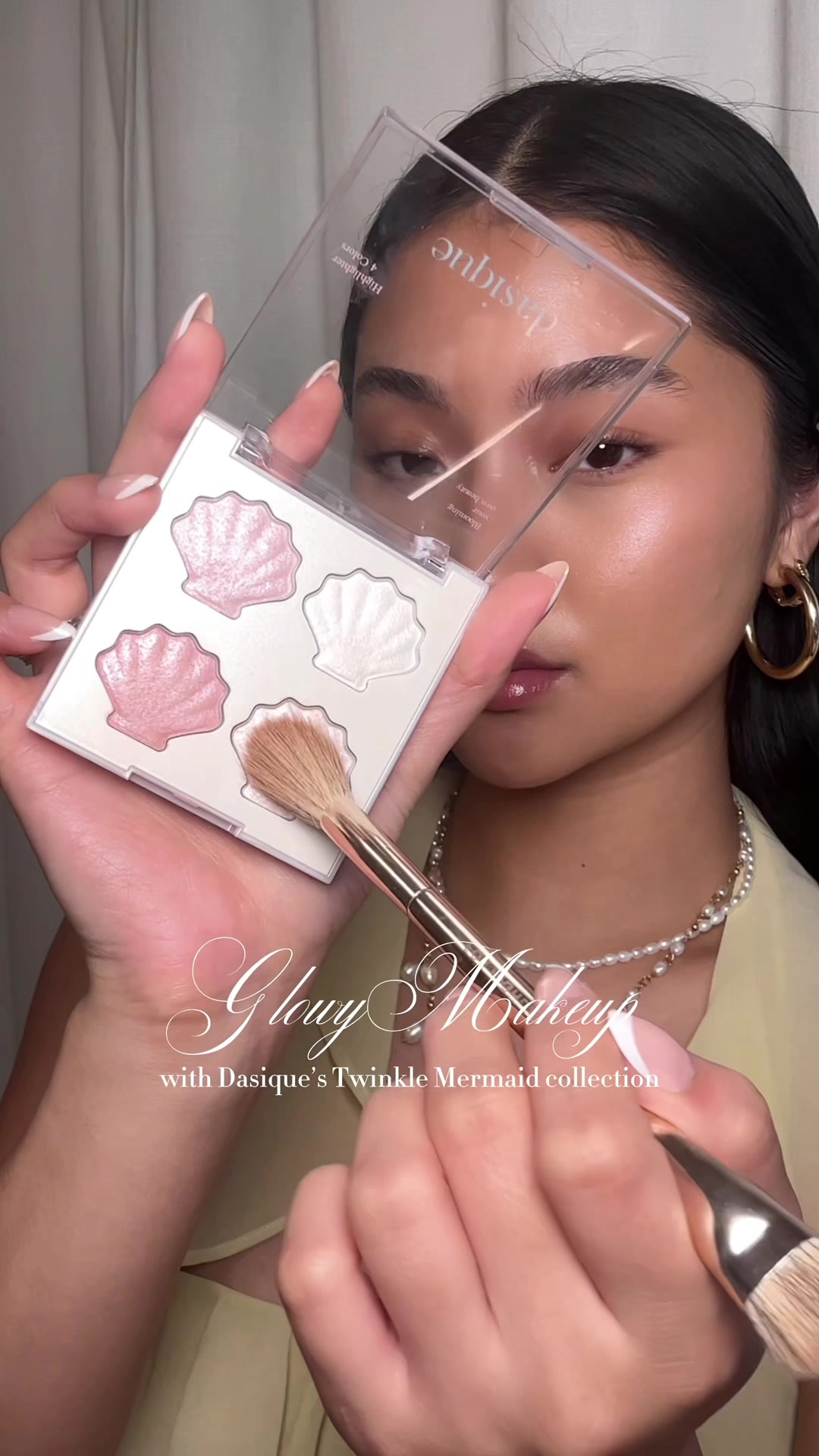 TikTok post by @annejllian for Dasique. Caption reads: [...] the Twinkle Mermaid Collection from @dasique....