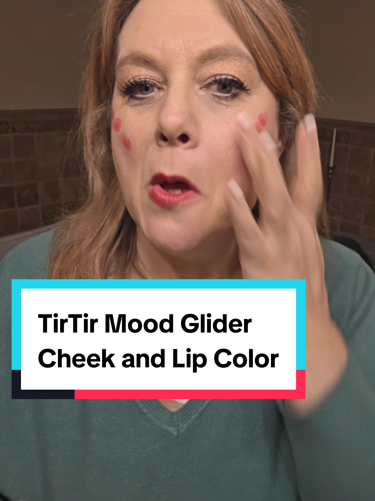 TikTok post by @briswa for TIRTIR. Caption reads: #tirtir #lipandcheek #moodglider....