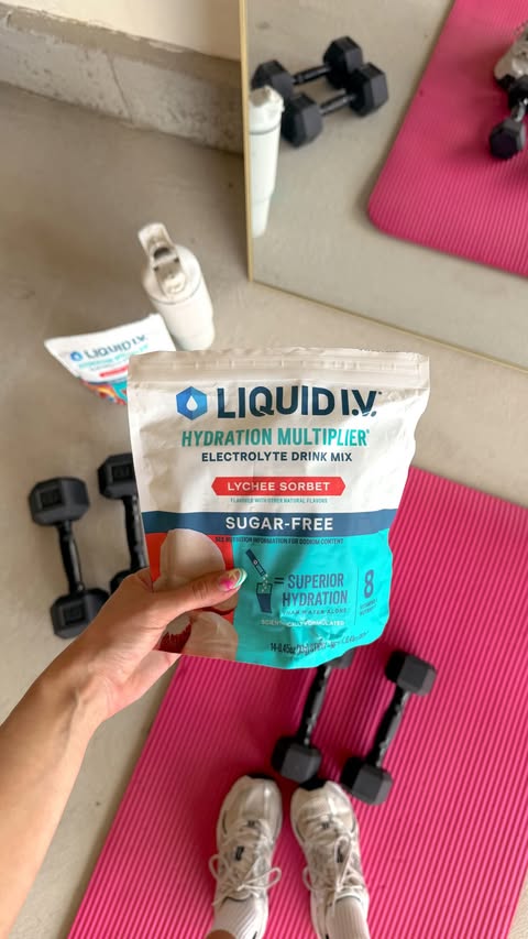 Instagram post by @brynnguymon for Liquid I.V.. Caption reads: [...] hydrated makes SUCH a difference. @liquidiv....