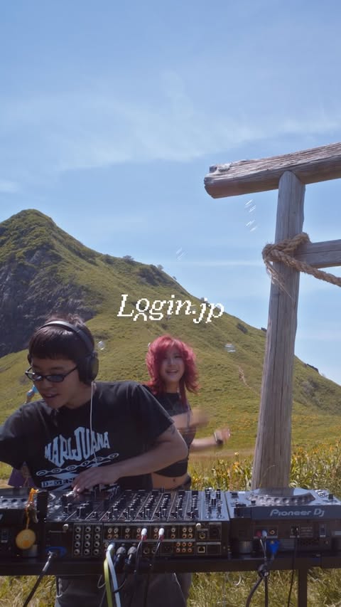 Instagram post by @login.jp_ for Nothing. Caption reads: FULL MIX OUT NOW ON YOUTUBE Overlooking the ocean....