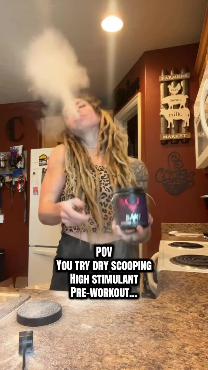 TikTok post by @rissfit_warrior for Bucked Up. Caption reads: [...] the floor today 🤣 Code Ninja1 n your....