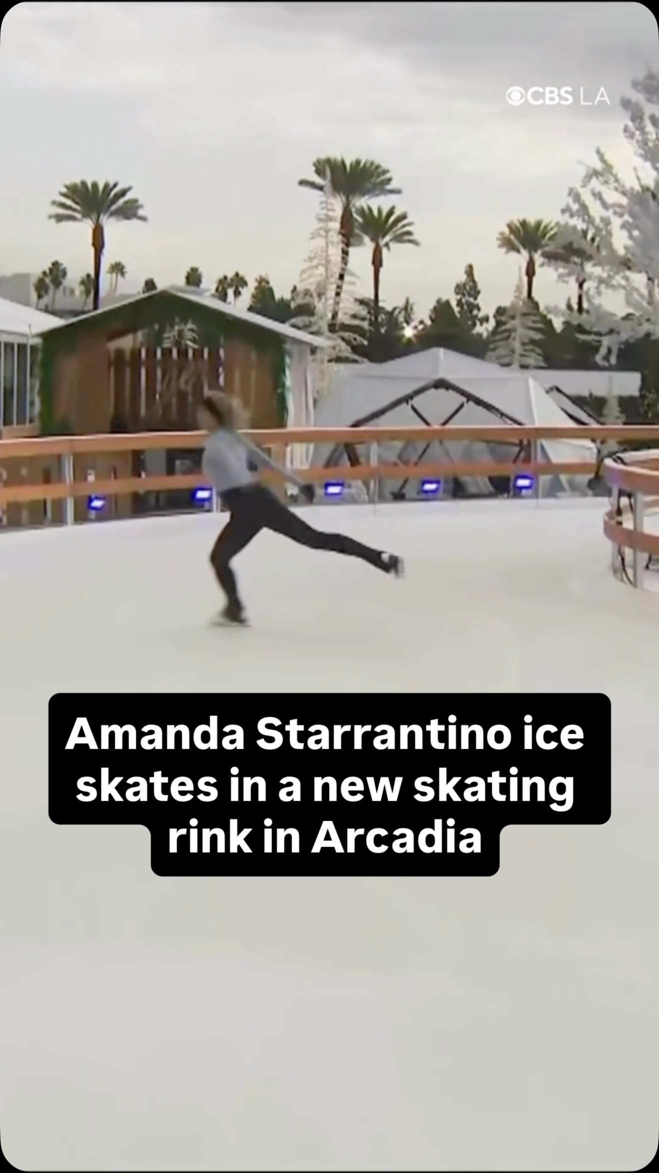 Instagram post by @amandastarrantino for CBS News. Caption reads: A new holiday event “Enchant Christmas” is....